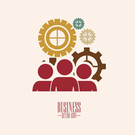 Business design over beige background, vector illustrationのイラスト素材