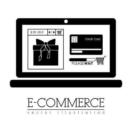 Shopping design over blue background, vector illustrationのイラスト素材