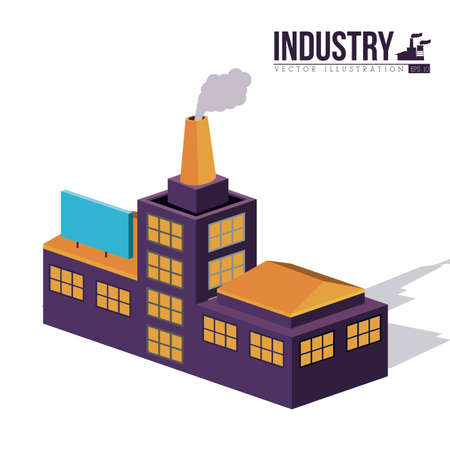 Industry design over white background,vector illustrationのイラスト素材