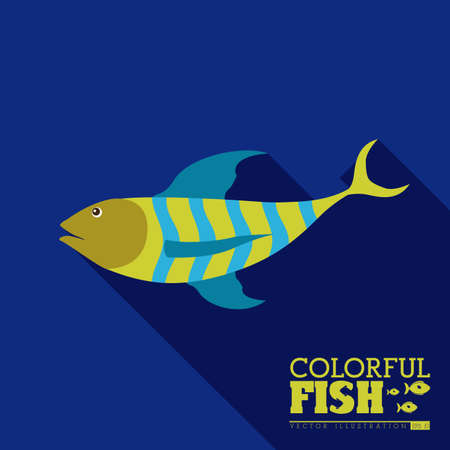 Fish design over blue background,vector illustrationのイラスト素材