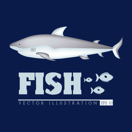 Fish design over blue background,vector illustrationのイラスト素材