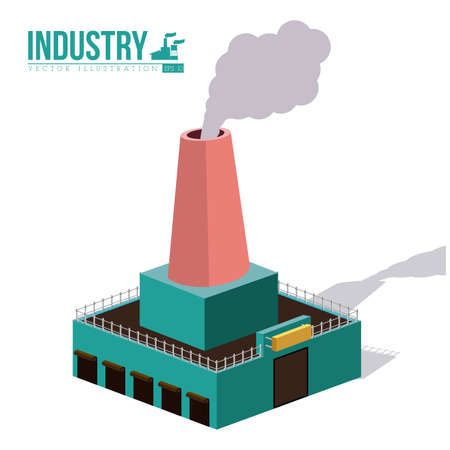 Ilustración de Industry design over white background,vector illustration - Imagen libre de derechos