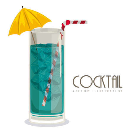 Cocktail design over white background,vector illustrationのイラスト素材