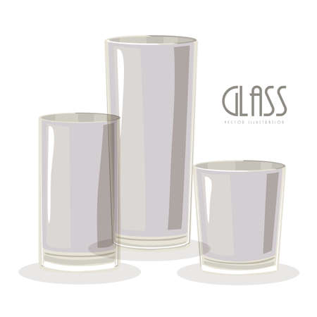 Glass design over white background,vector illustrationのイラスト素材