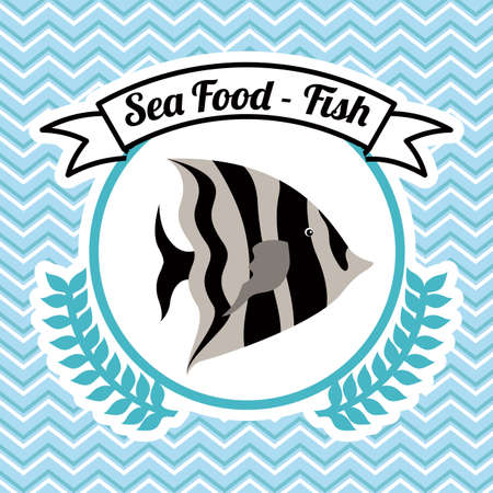 Fish design over blue background,vector illustrationのイラスト素材