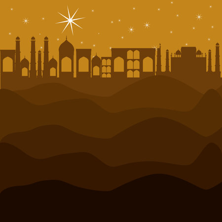 Christianity design over yellow background, vector illustrationのイラスト素材