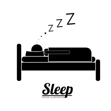 Sleep design over white background, vector illustrationのイラスト素材