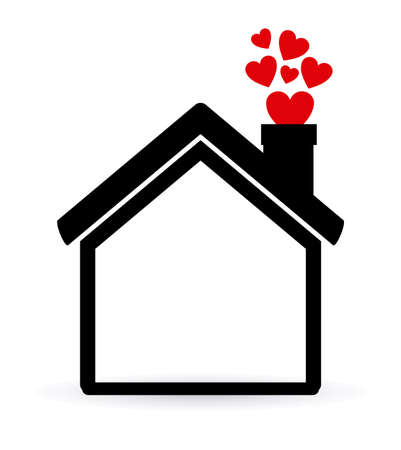 Home design over white background, vector illustrationのイラスト素材