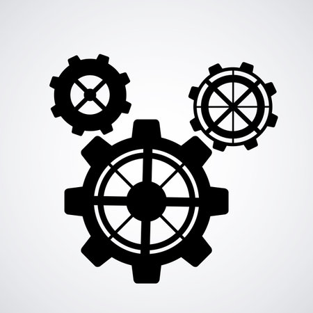 Gears design over white background, vector illustrationのイラスト素材
