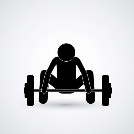 Fitness design over white background, vector illustrationのイラスト素材