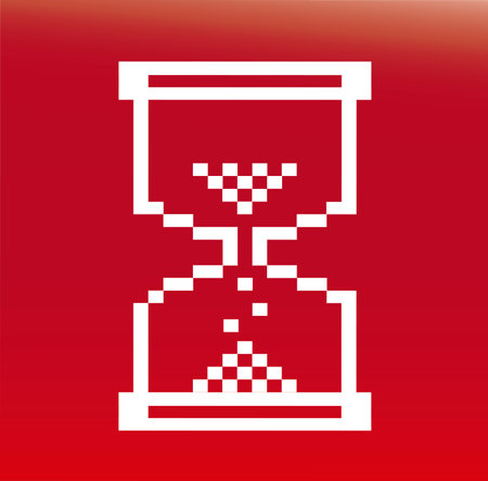 Icon design over red background, vector illustration