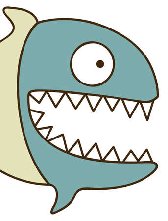 Fish design over white background, vector illustrationのイラスト素材