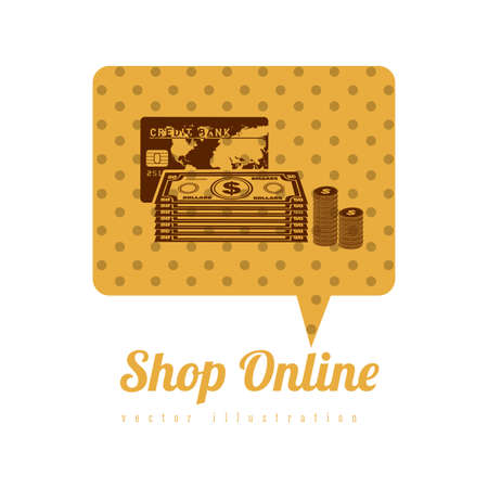 Shopping design over white background, vector illustrationのイラスト素材