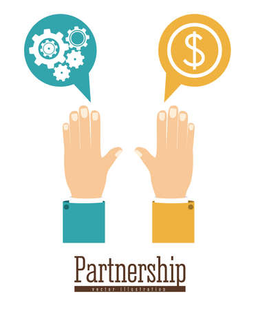 Hands design over white background, vector illustrationのイラスト素材