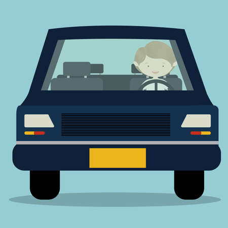 Car design over blue background, vector illustrationのイラスト素材