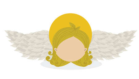 Wings design over white background, vector illustrationのイラスト素材