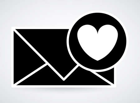 Email design over white background, vector illustrationのイラスト素材