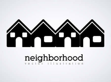 Neighborhood design over white background vector illustrationのイラスト素材