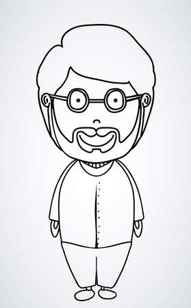 People design over white background, vector illustrationのイラスト素材