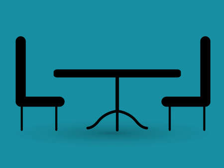 Furniture design over blue background, vector illustrationのイラスト素材