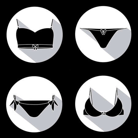 Underwear design over black background,vector illustrationのイラスト素材