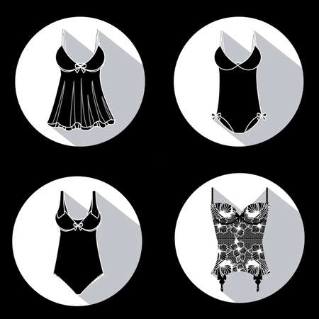 Underwear design over black background,vector illustrationのイラスト素材