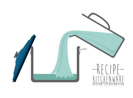 Kitchen design over white background, vector illustrationのイラスト素材