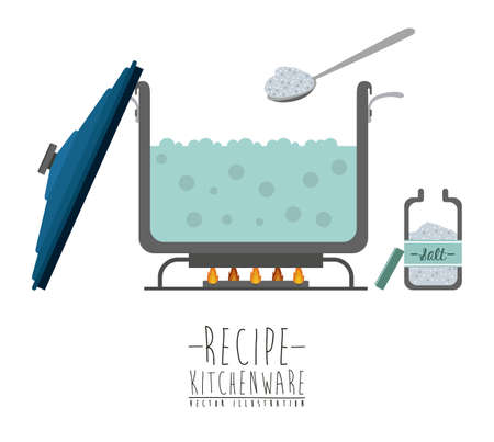 Kitchen design over white background, vector illustrationのイラスト素材