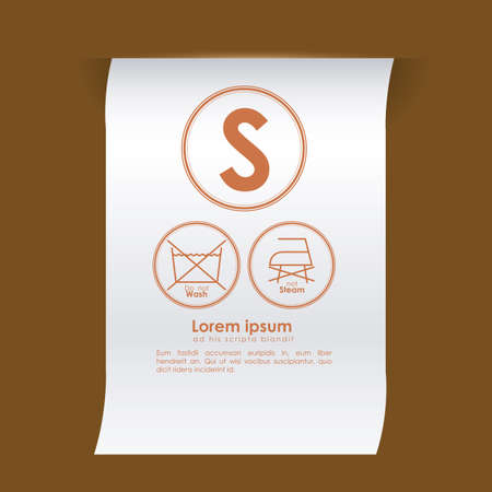 Label design over brown background, vector illustrationのイラスト素材
