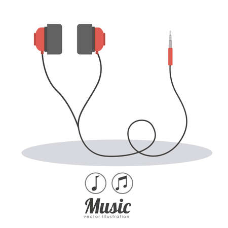 Music design over white background, vector illustrationのイラスト素材