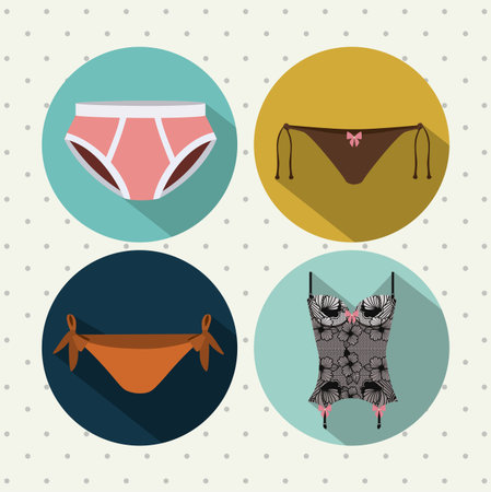 Underwear design over white background,vector illustrationのイラスト素材