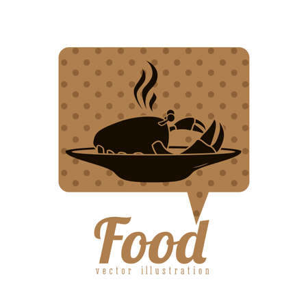 Food design over white background, vector illustrationのイラスト素材