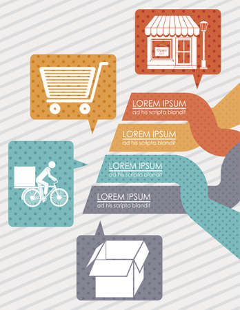 Infographics design over white background, vector illustrationのイラスト素材