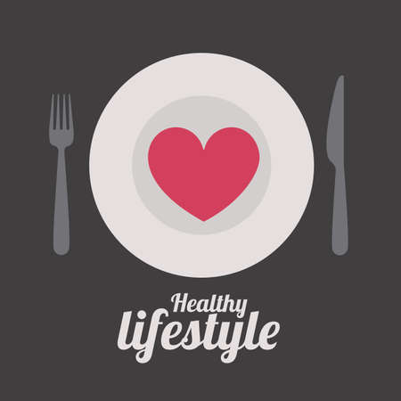 Food design over gray background, vector illustrationのイラスト素材