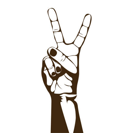 Hands design over white background, vector illustrationのイラスト素材