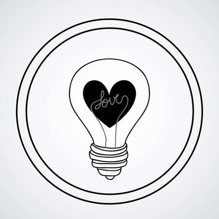Bulb design over white background, vector illustrationのイラスト素材