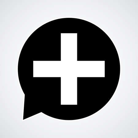 plus sign over white background, vector illustrationのイラスト素材