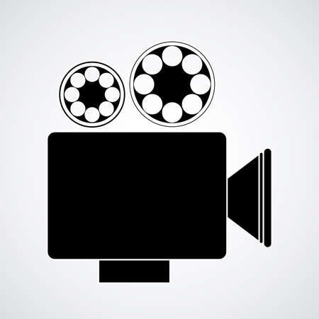 camcorder over white background, vector illustrationのイラスト素材