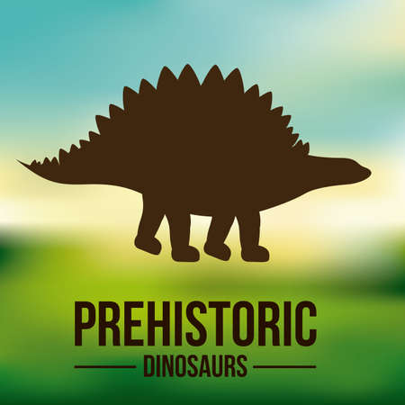 Dinosaur design over blur background, vector, illustratrionのイラスト素材