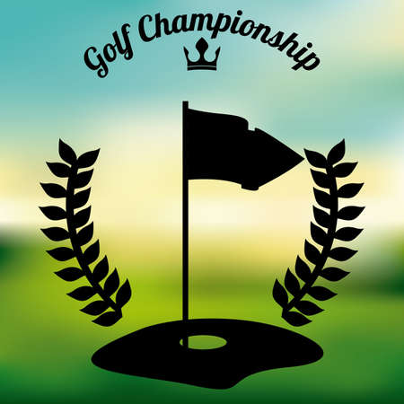 golf design over blur background, vector illustrationのイラスト素材