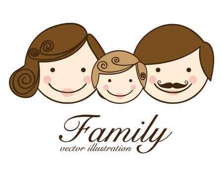 Family design over white background, vector illustrationのイラスト素材