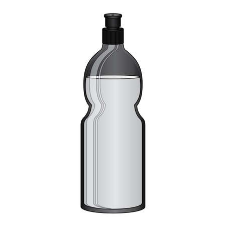 bottle over white background, vector illustrationのイラスト素材