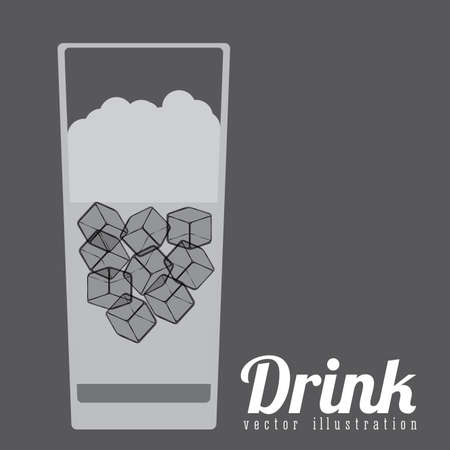Drinks design over gray background, vector illustrationのイラスト素材
