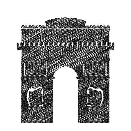 building over white background, vector illustrationのイラスト素材