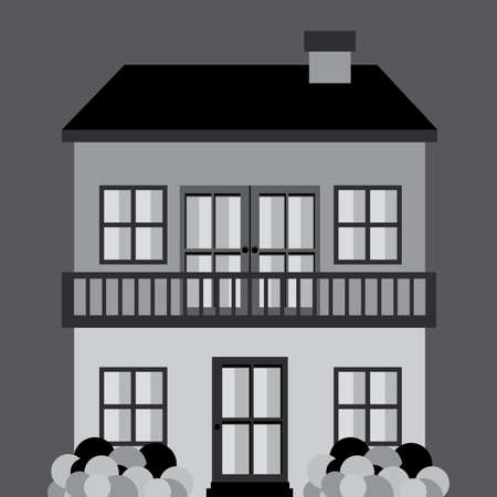 Home design over gray background, vector illustrationのイラスト素材