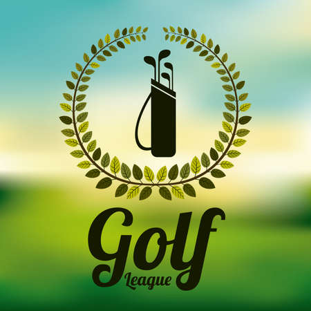 Golf design over blur background, vector illustrationのイラスト素材