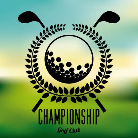 Golf design over blur background, vector illustrationのイラスト素材