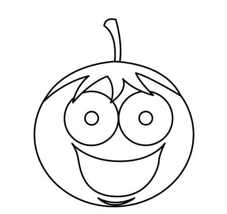 Vegetable design over white background, vector illustrationのイラスト素材