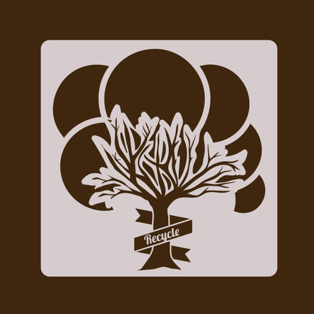 Ecology design over brown background.のイラスト素材