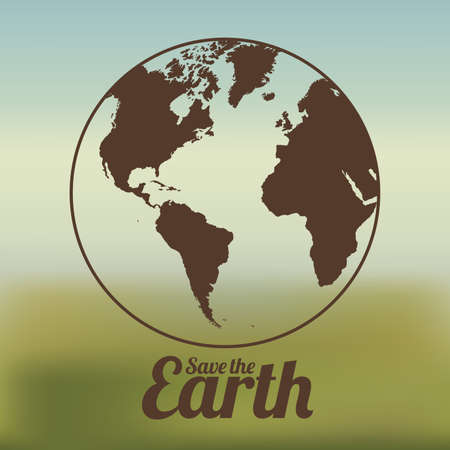 Ecology design over blur background.のイラスト素材